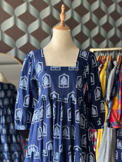 Indigo Blue Midi Dress