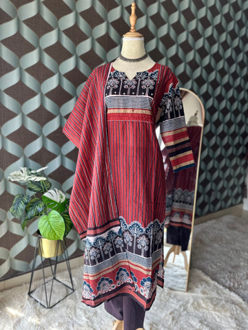 Red Jaipur Suit Set