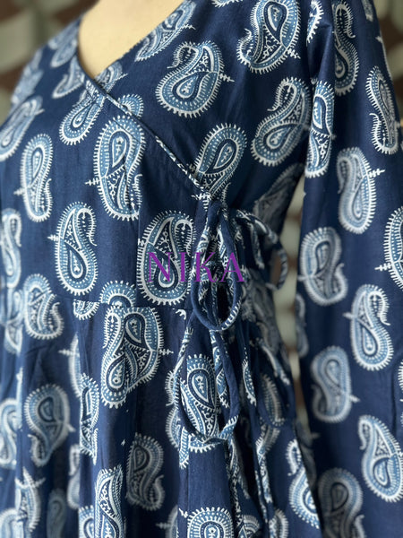 Paisley Indigo Blue Anarkali
