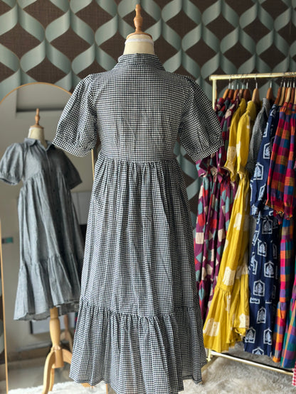 Gingham Midi Dress