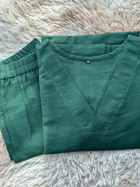 Dark Green Cotton Set