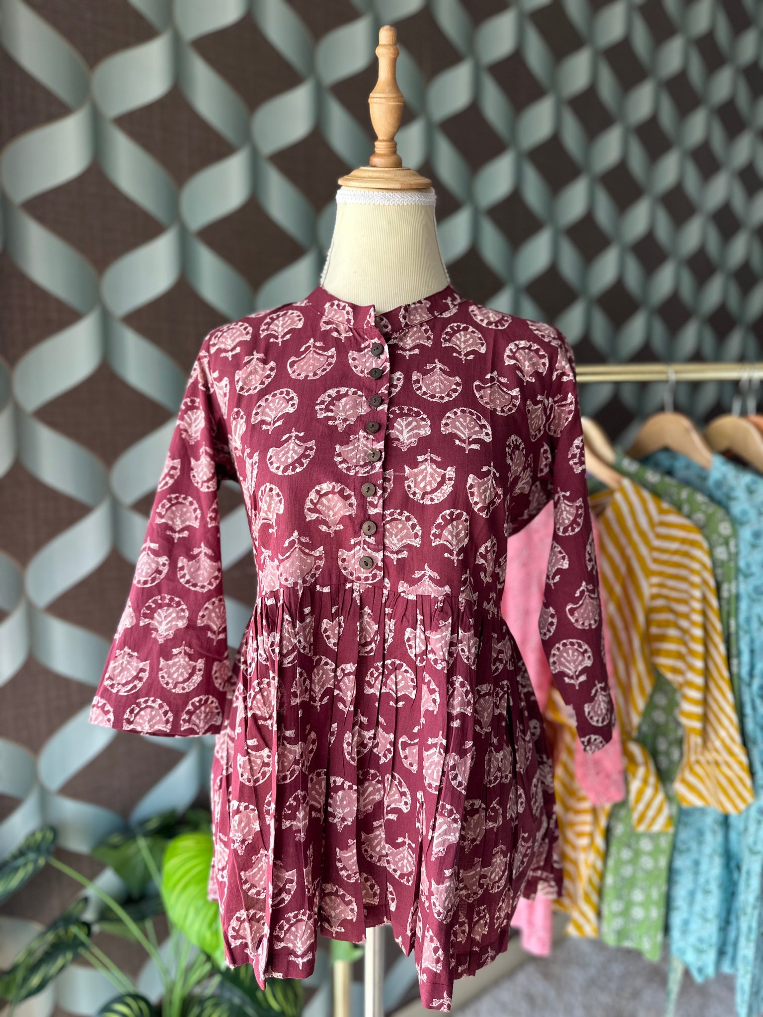 Burgundy Cotton Top