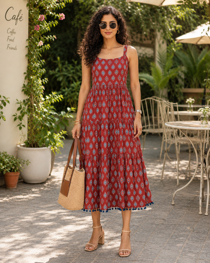 Maroon Summer Dress