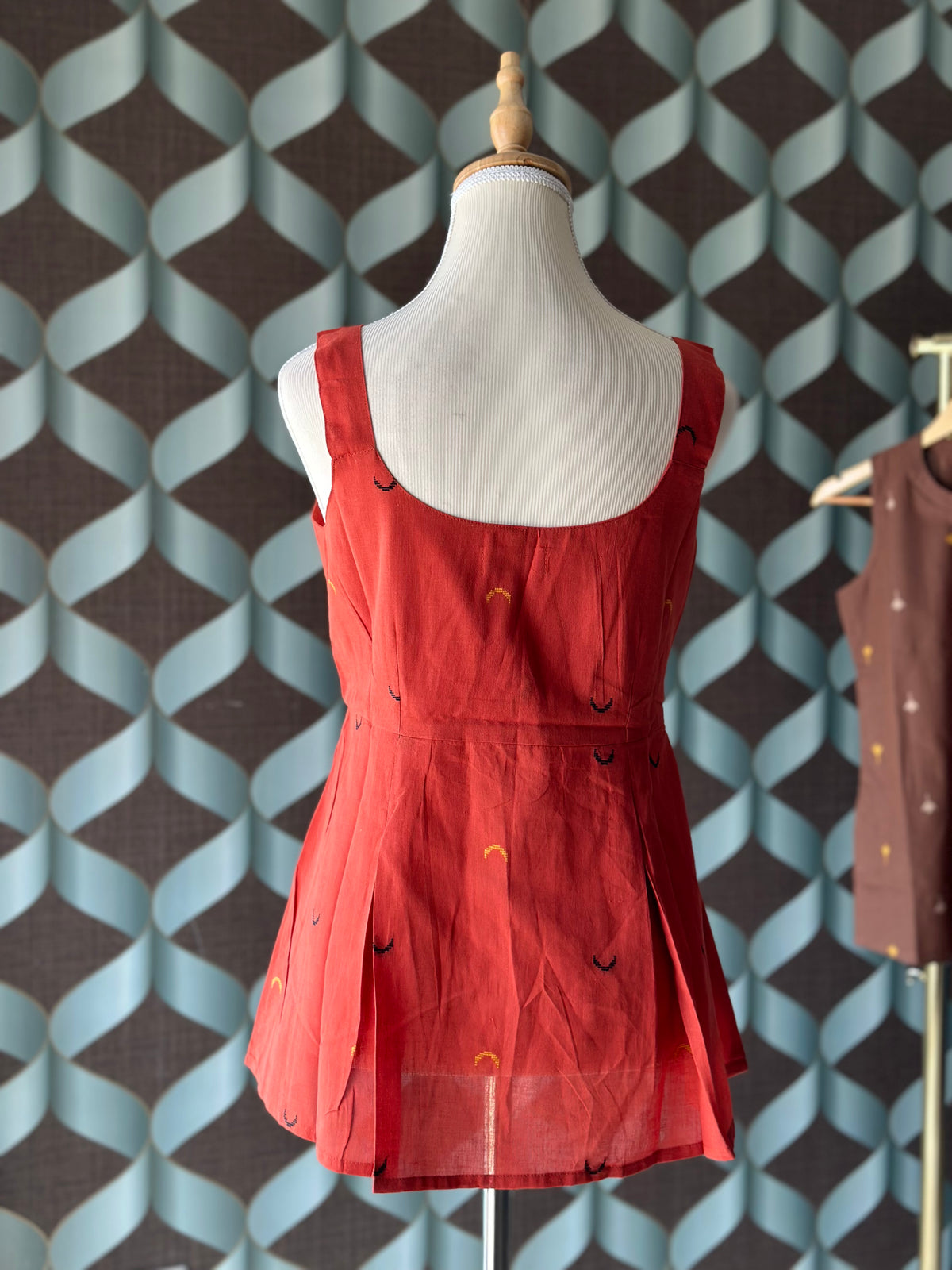 Burnt Orange Cotton Handloom Top