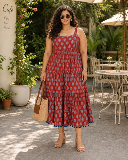 Maroon Summer Dress