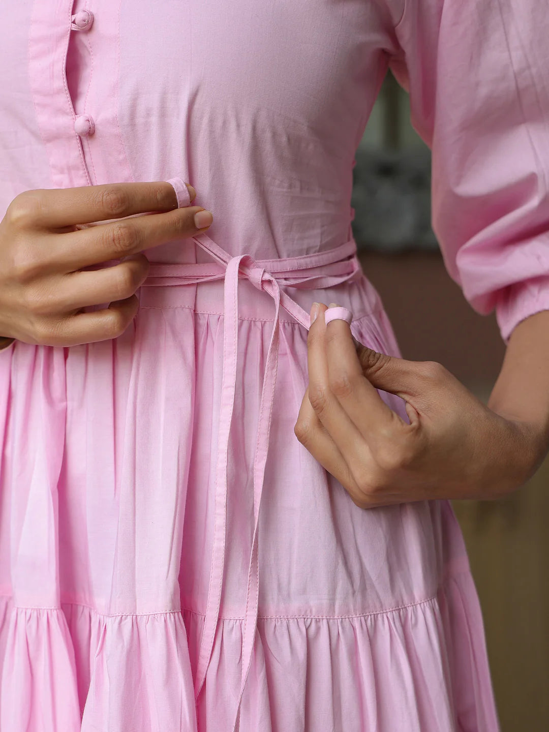 Rose Pink Embroidered Dress