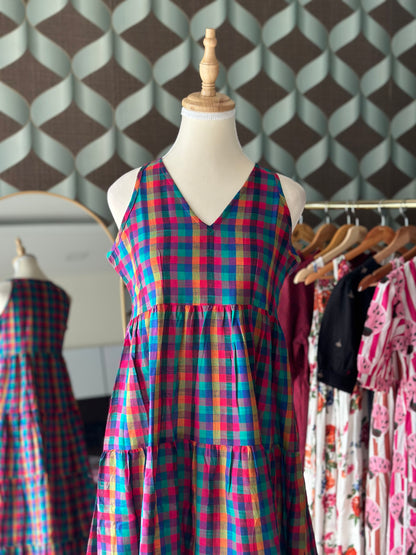 Madras Small Check Dress