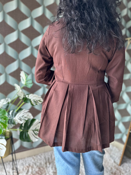 Chocolate Brown Short Top