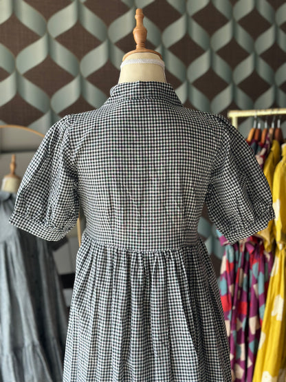 Gingham Midi Dress