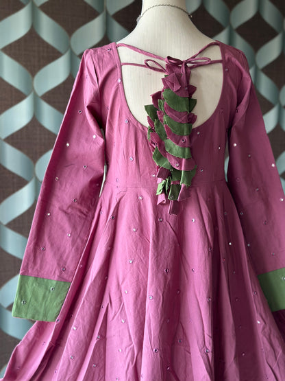 Sitara Dusty Rose Cotton Anarkali