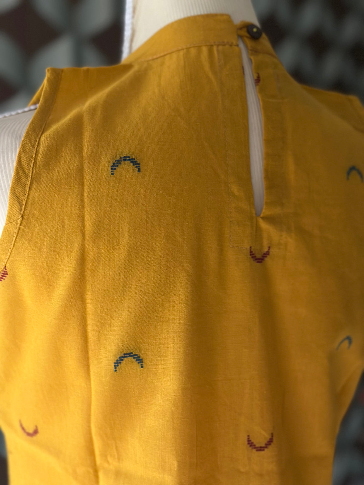 Sunshine Yellow Halter Handloom Cotton Top
