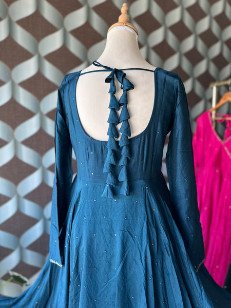 Turquoise Blue ZAARA Festive Anarkali