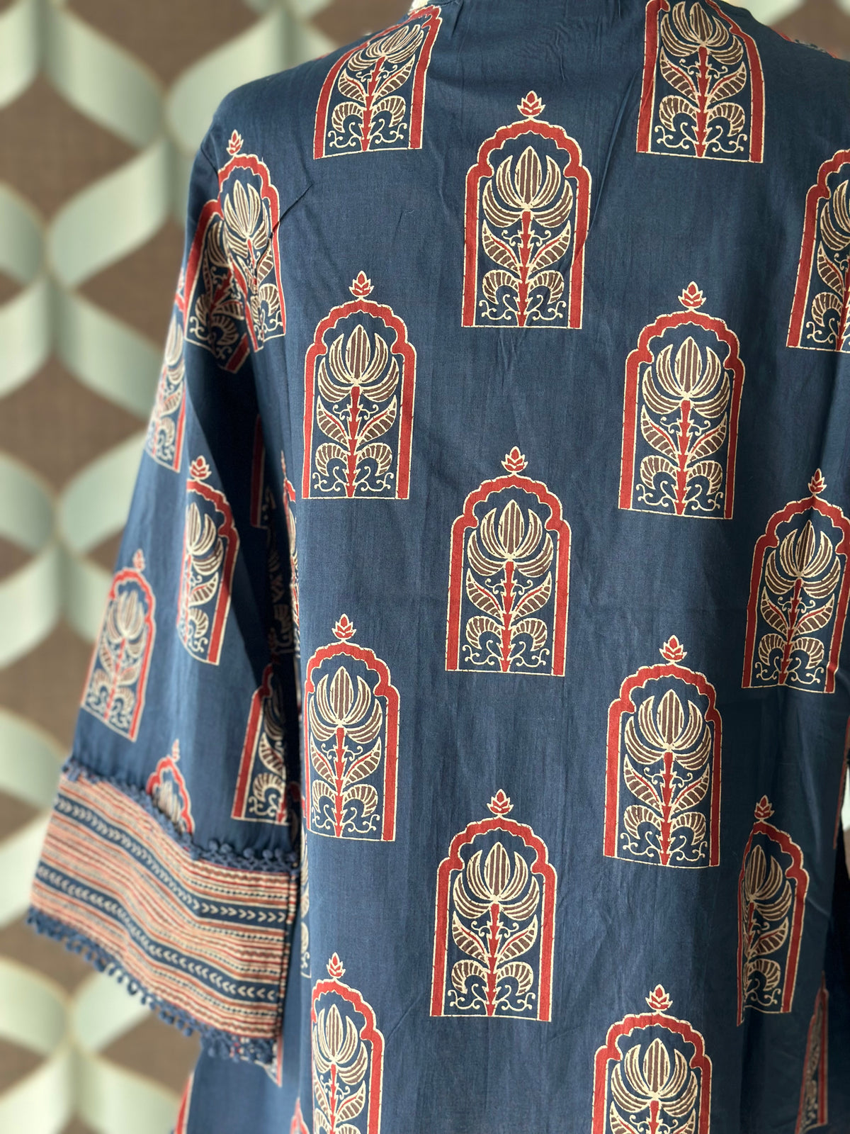 Blue Heritage Cotton Short Top