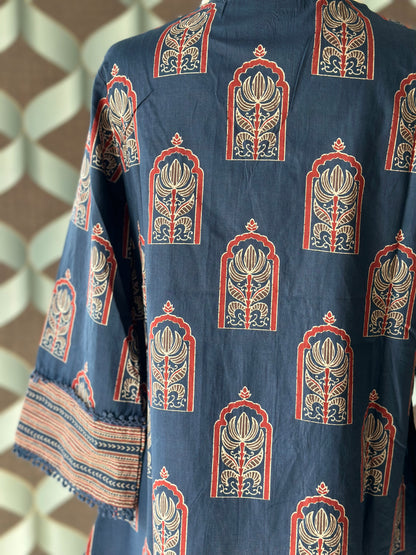 Blue Heritage Cotton Short Top