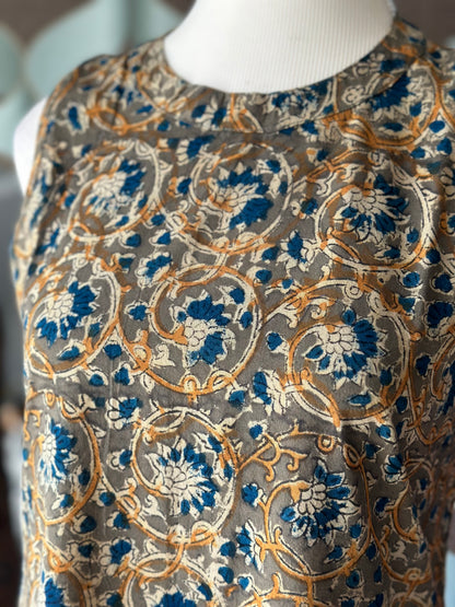 Olive Garden Kalamkari Halter Cotton Kurta