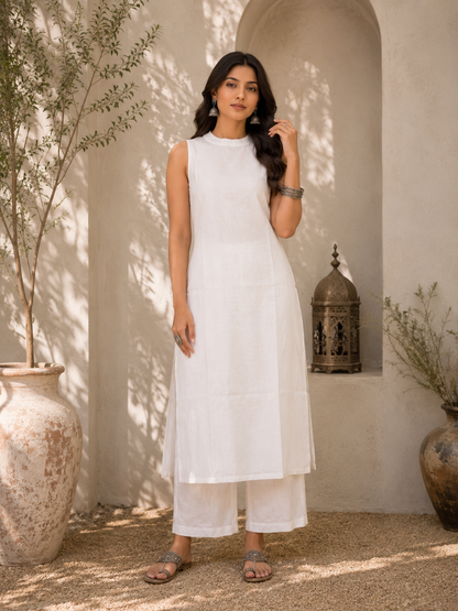 White Halter Neck Viva Set