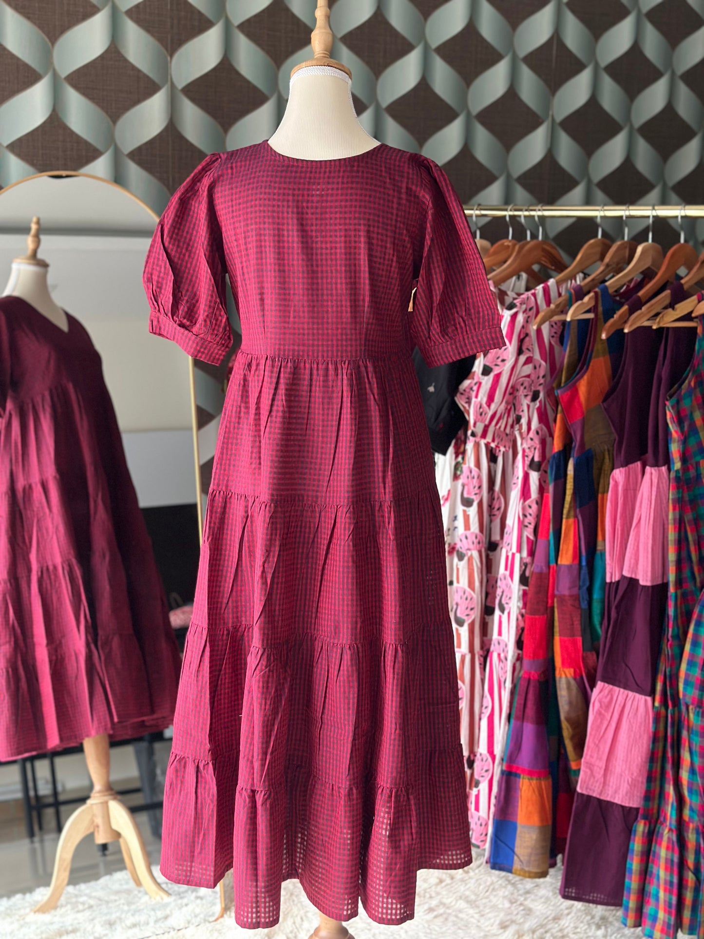 Ruby Red Plaid Dress