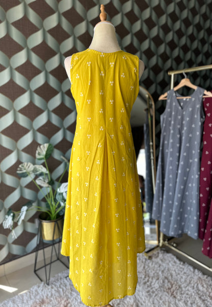 Leyla Yellow A-Line Top