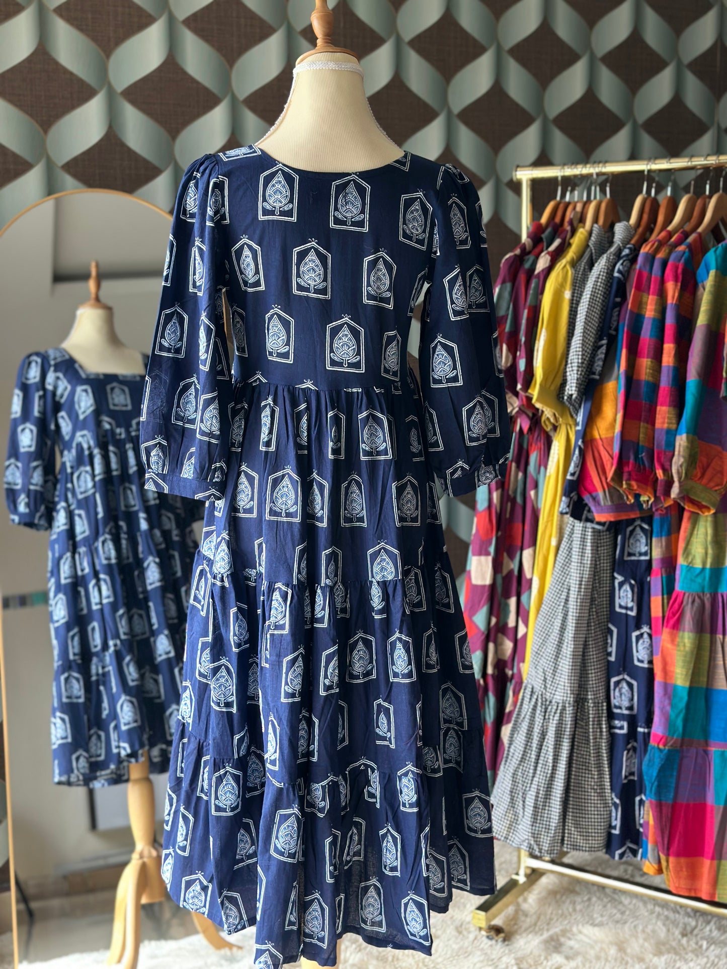 Indigo Blue Midi Dress