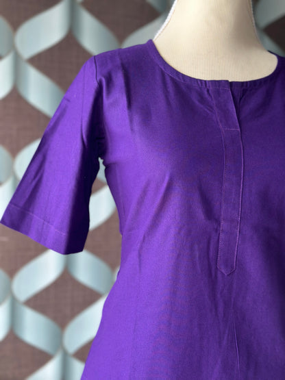 Solid Purple Top with Sleeve