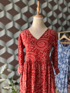 Brick Red Midi Dress