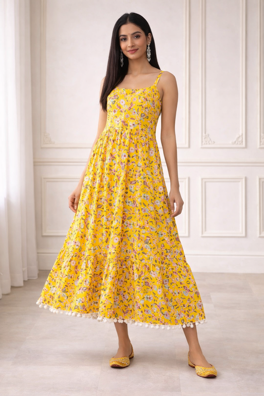 Lemon Yellow Summer Dress