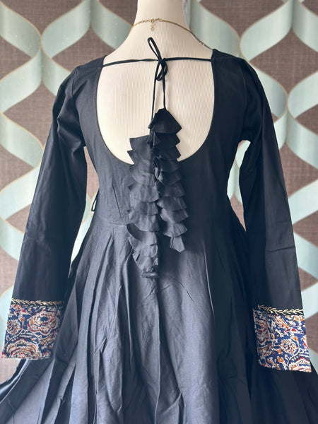 Classic Black Kalamkari Anarkali