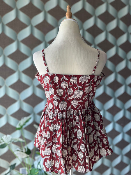 Red Tamarai Strap Top