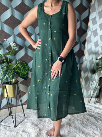 Varnika Green Handloom Dress