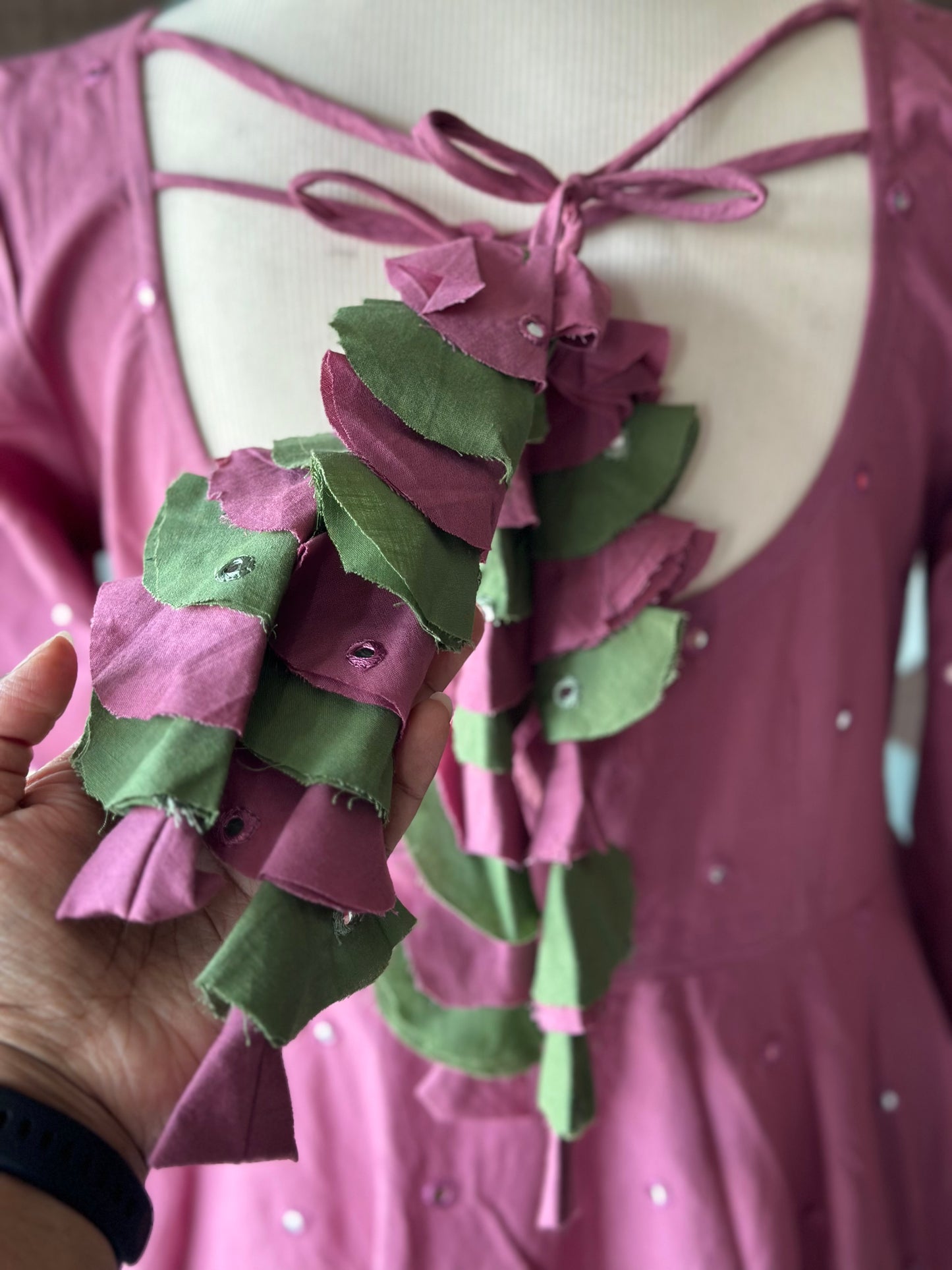 Sitara Dusty Rose Cotton Anarkali