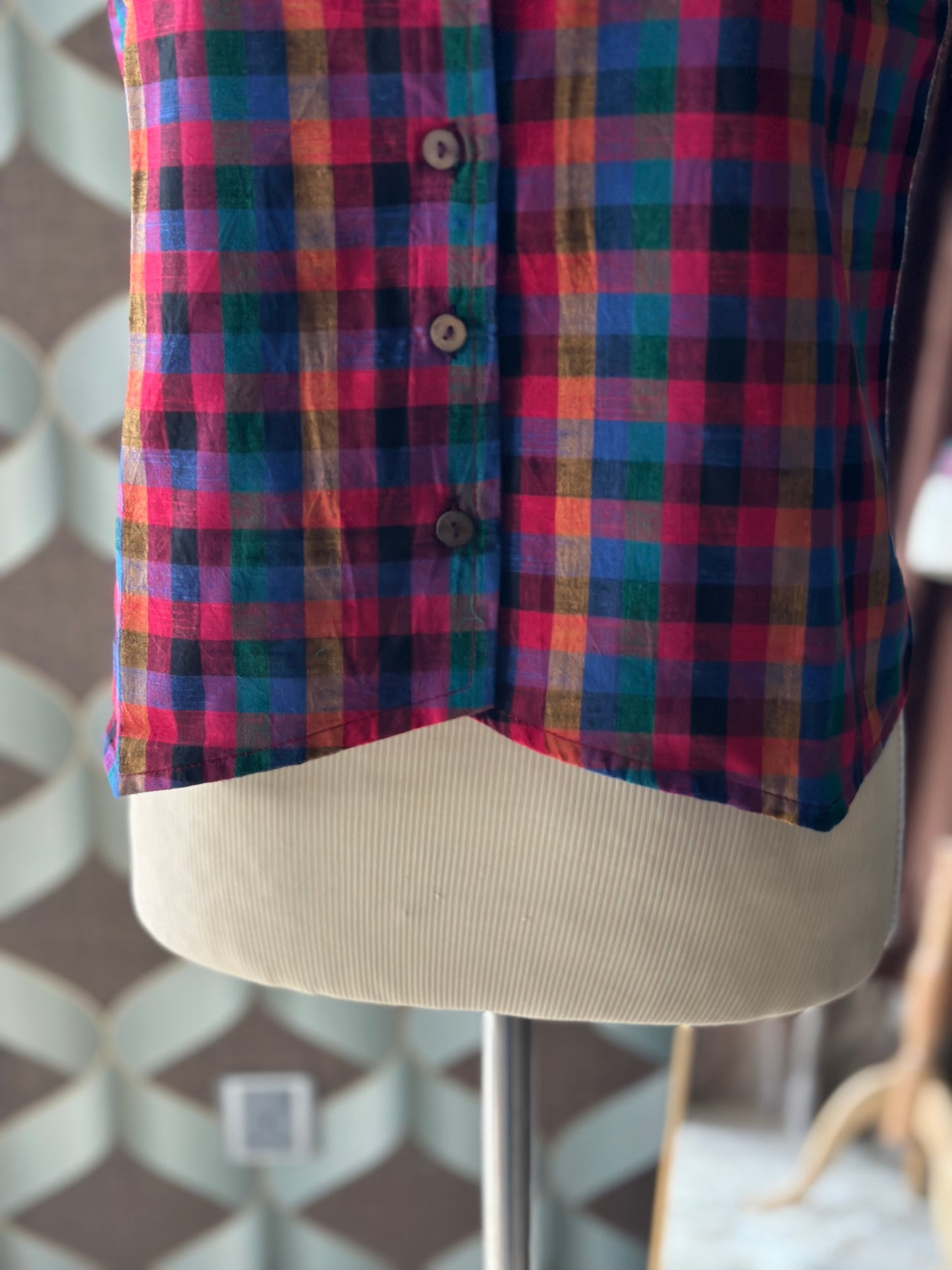 Bright Varnam Madras Check Waistcoat