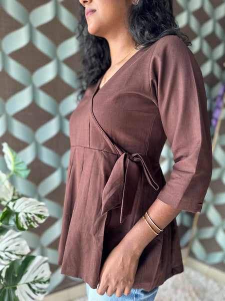 Chocolate Brown Short Top