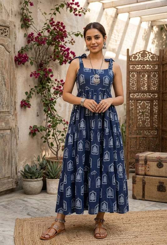 Indigo Blue Strap Dress
