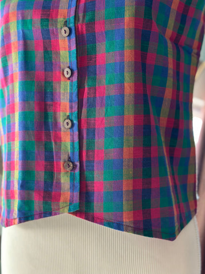 Soft Varnam Madras Check Waistcoat