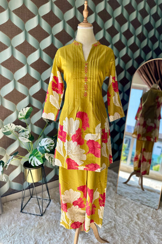 Yellow Floral Co-Ord Set
