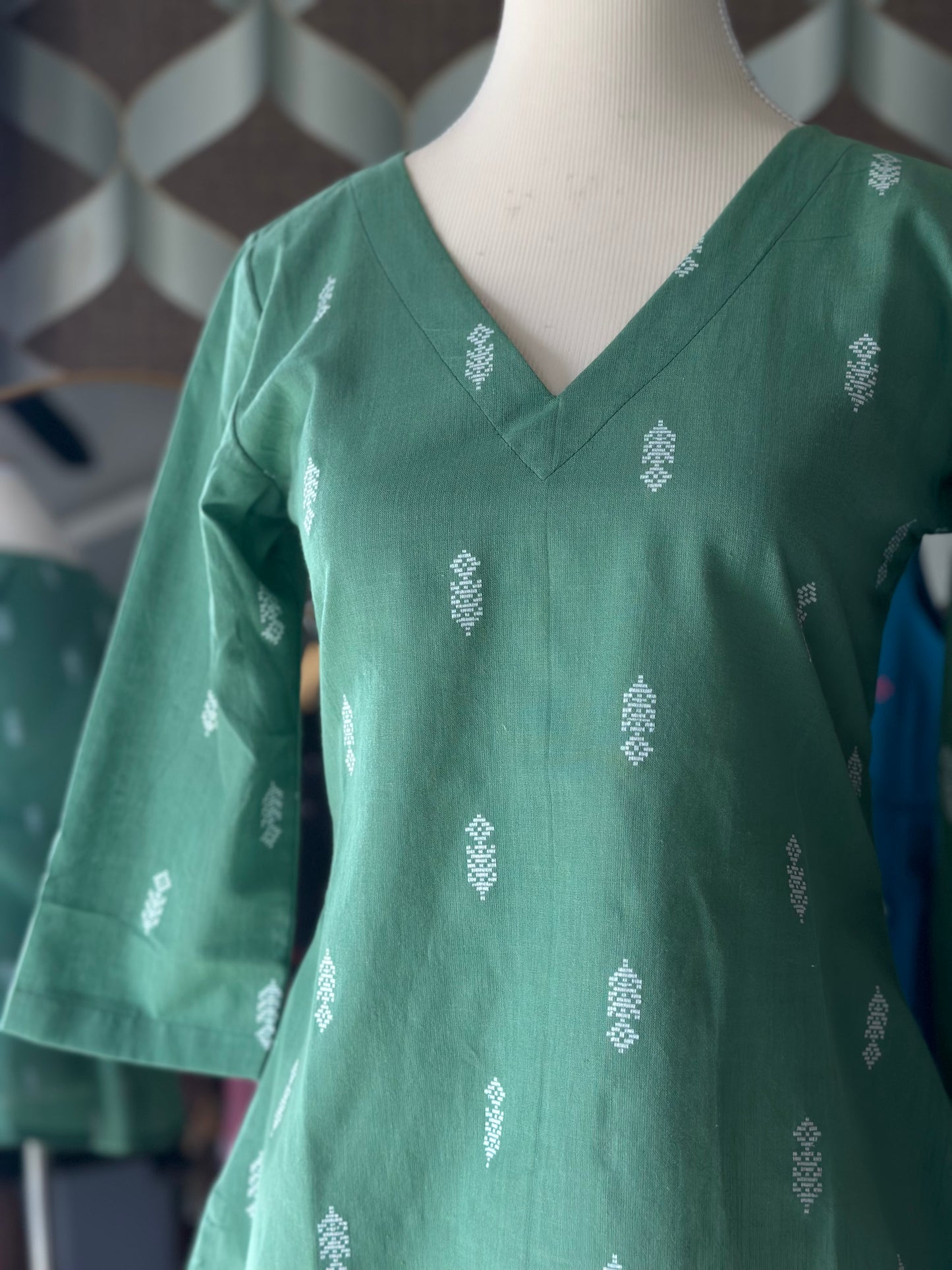Soft Green Handloom Cotton Top