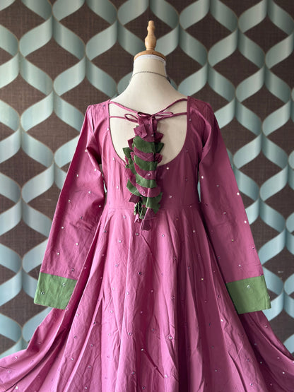 Sitara Dusty Rose Cotton Anarkali