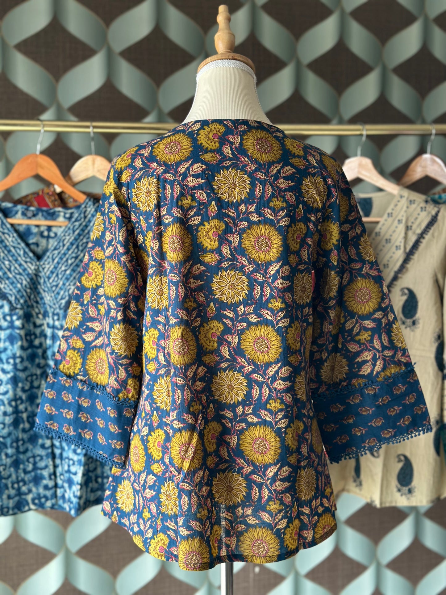 Deep Blue Cotton Top
