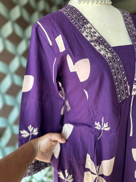 Violet Bloom Cotton Set