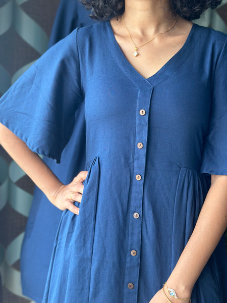 JAAN Navy Blue Midi Dress