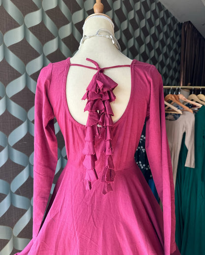 Purple Cotton Anarkali