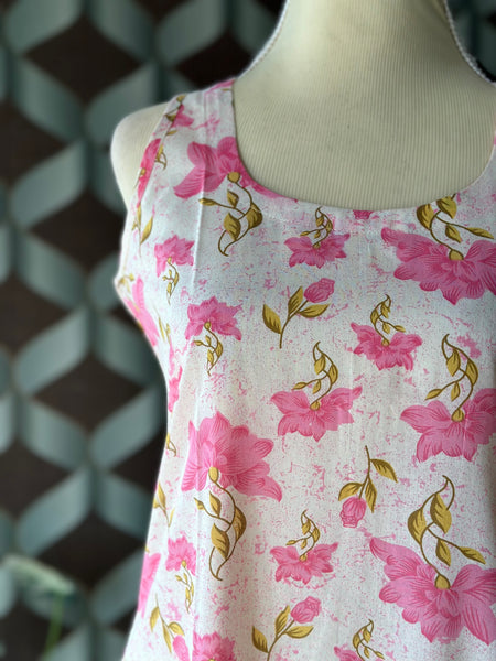 Floral Pink Kurta Top