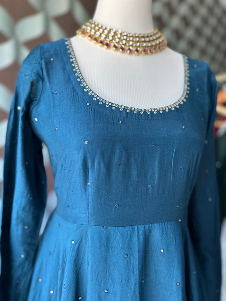Turquoise Blue ZAARA Festive Anarkali