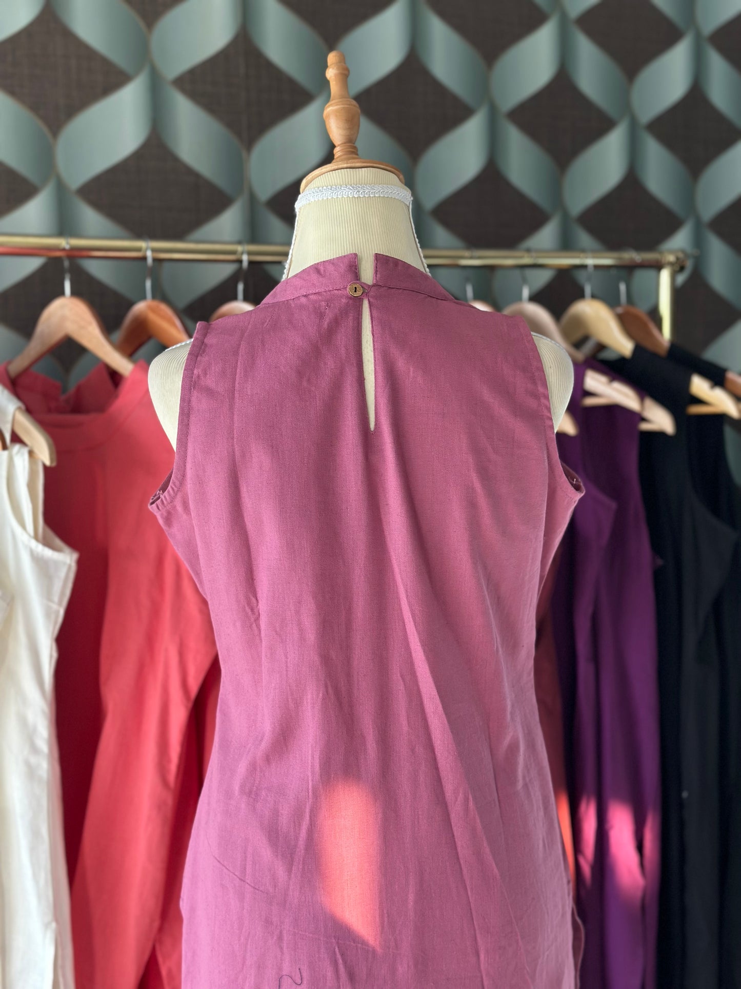 Mauve Pink Halter Neck Viva Set