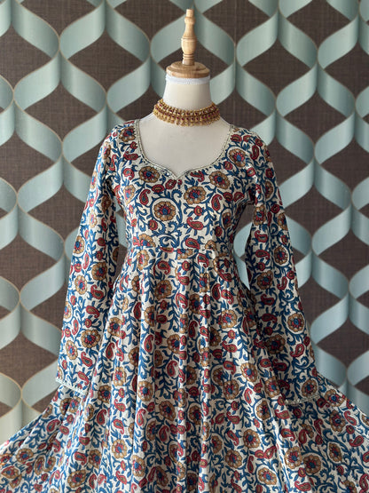 Gulnaar Dhabu Cotton Anarkali