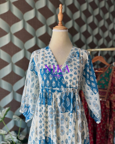 Dove White & Blue Vacation Dress