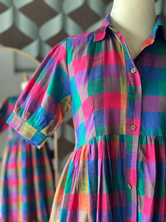 Varnam Madras Kattam Midi Dress