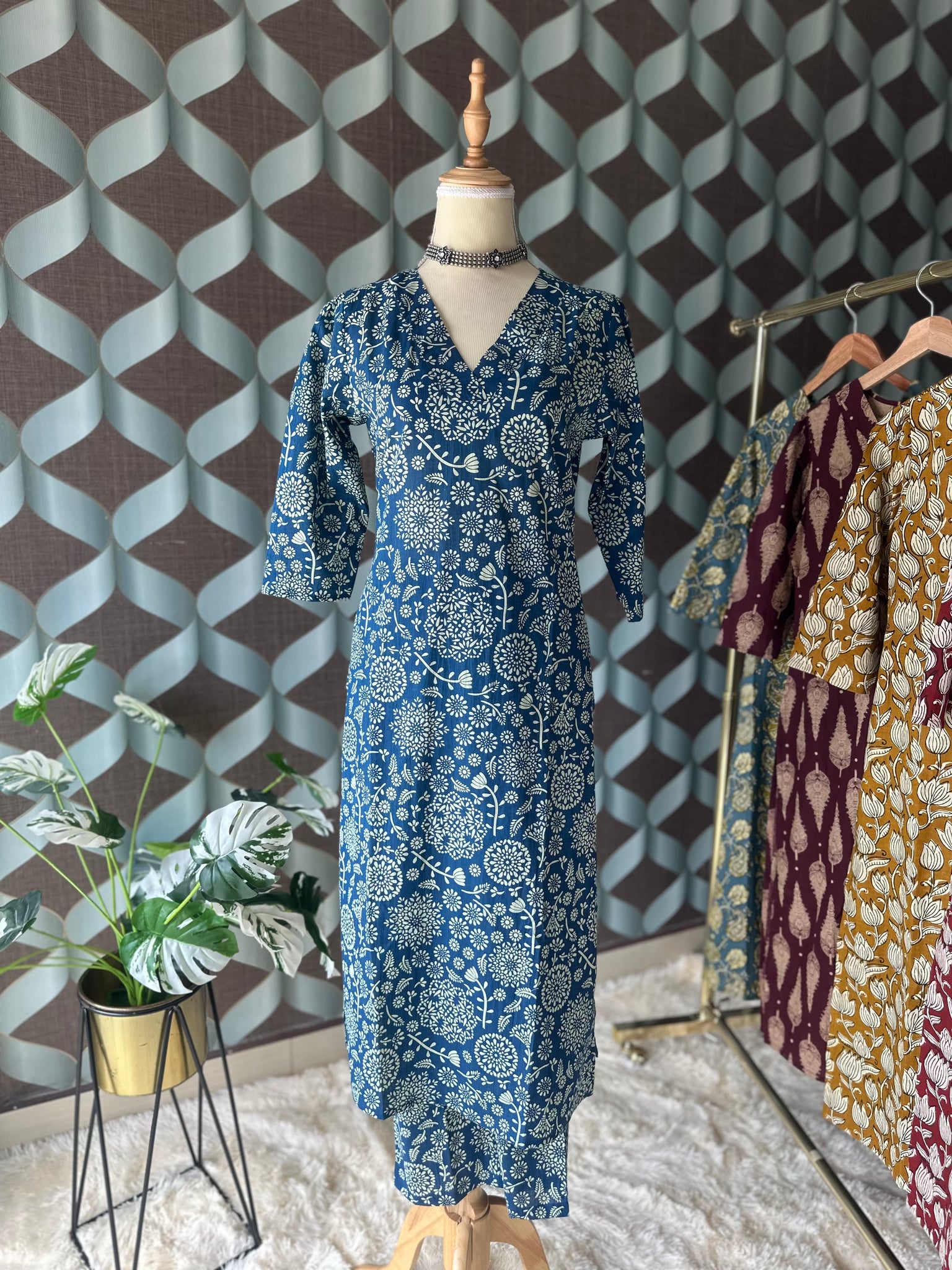 Floral Indigo Blue Viva Set