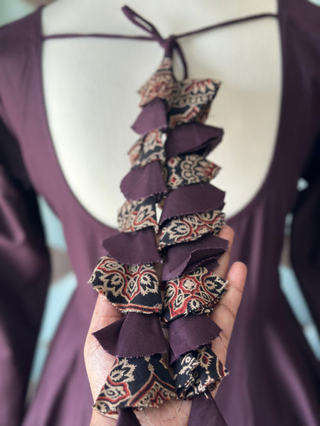 Dark Maroon Cotton Anarkali