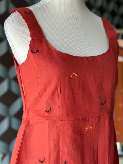 Burnt Orange Cotton Handloom Top